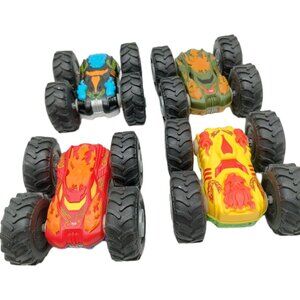 Dickie Toys Mad Crazy Flippy Toys Push and Go Friction Reversible Lot of 4